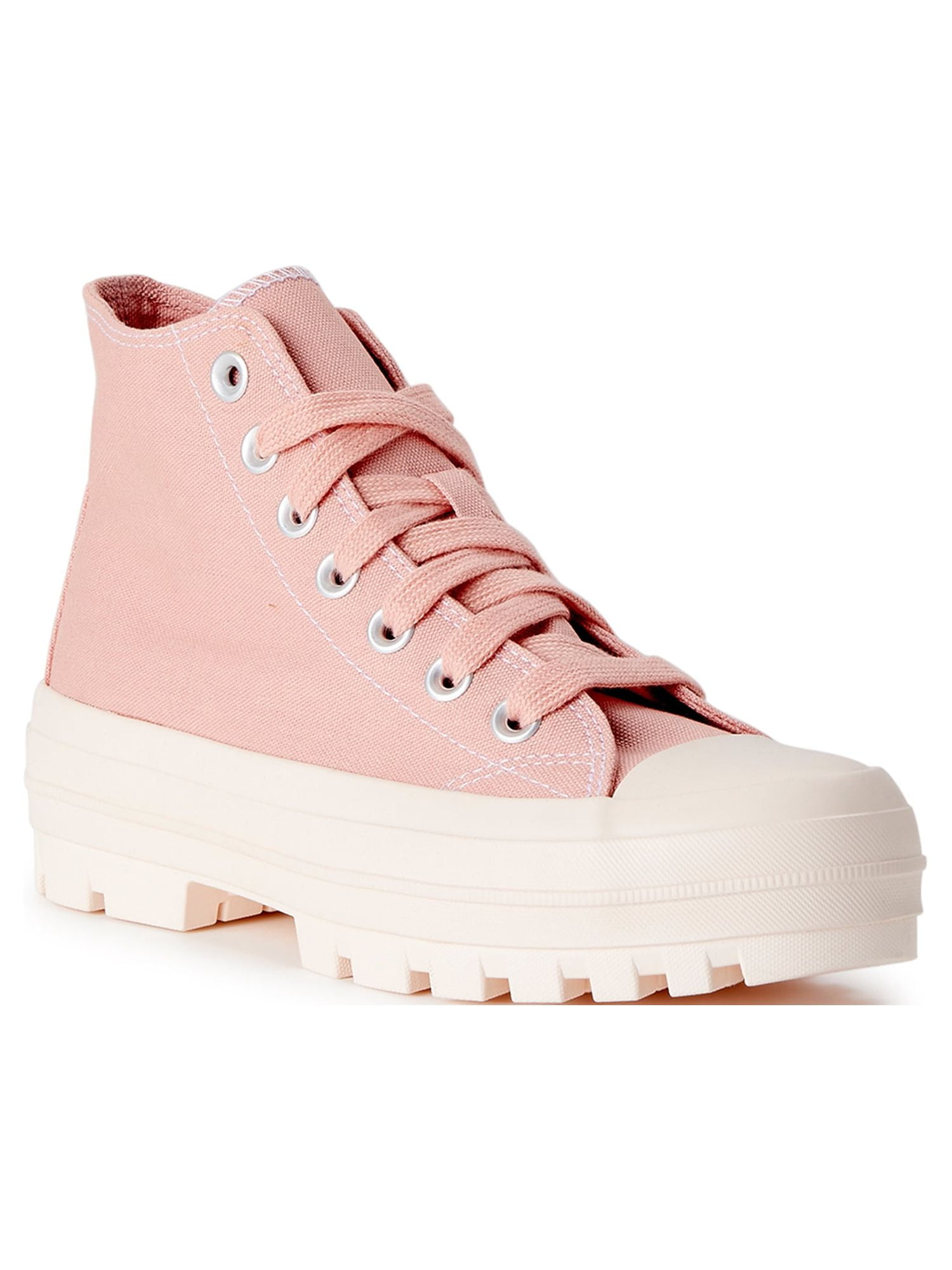 No Boundaries Women's High Top Canvas Lug Sneakers