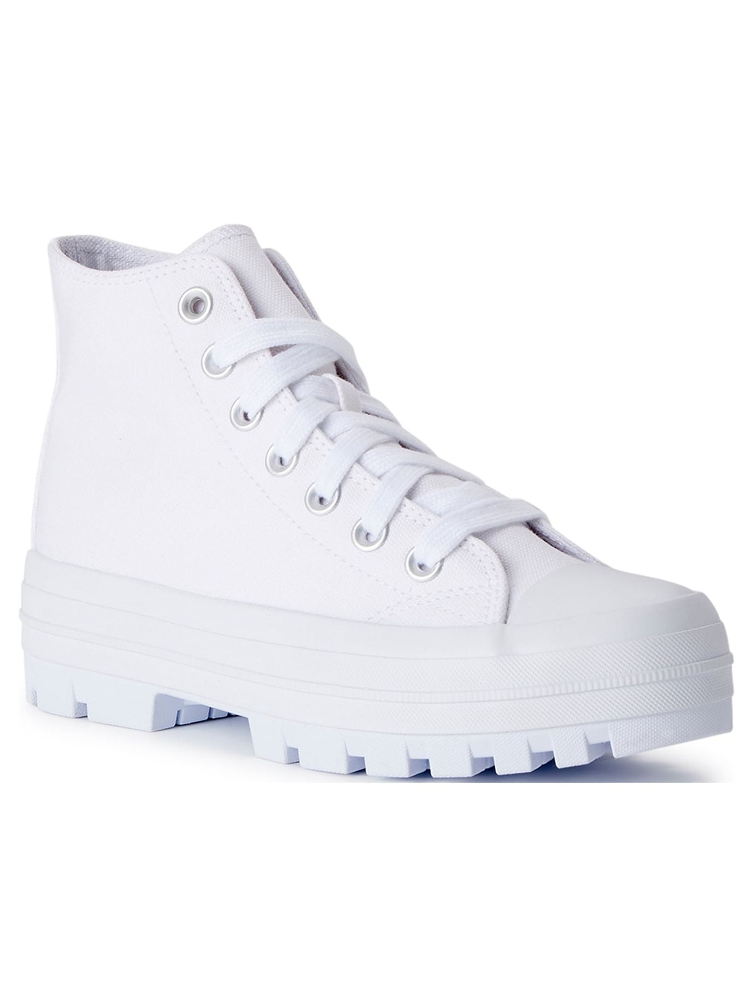 No Boundaries Women's High Top Canvas Lug Sneakers