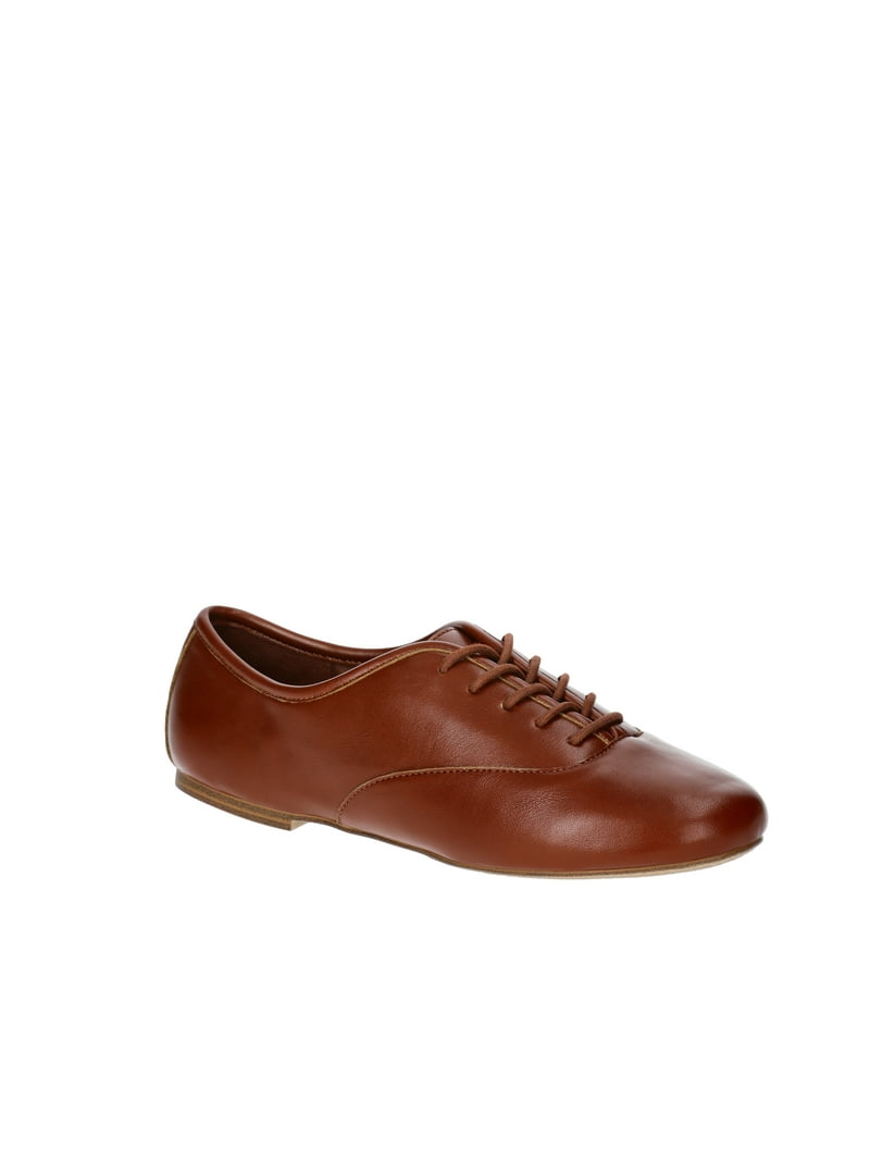 No Boundaries Faux Leather Casual Oxford Shoes, Women's