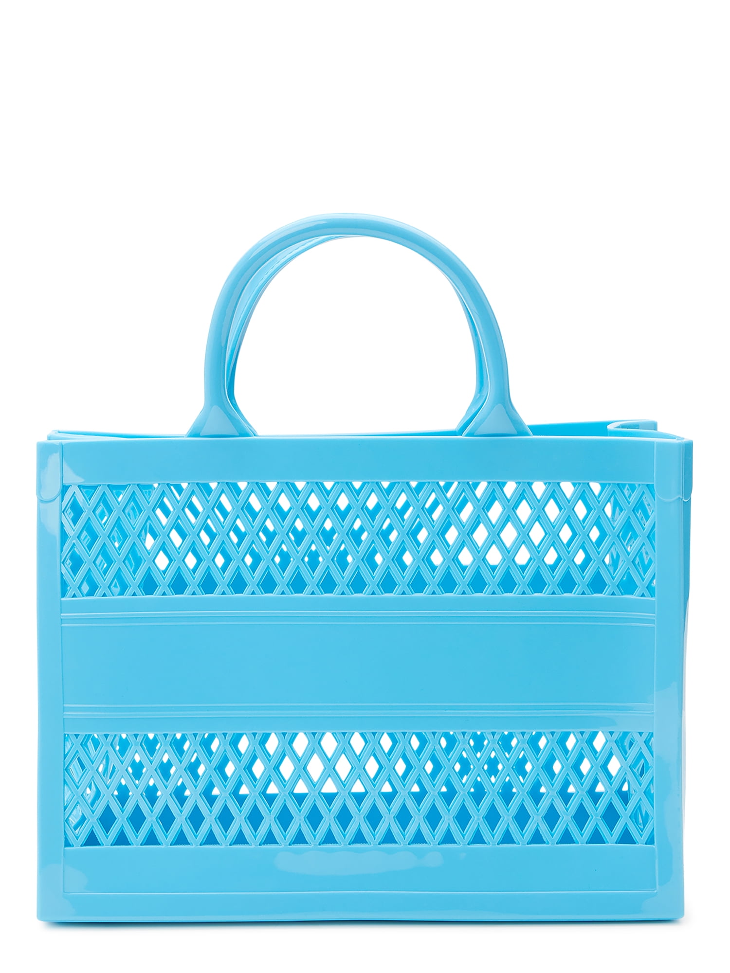 No Boundaries Women's Jelly Mini Tote Handbag Blue 