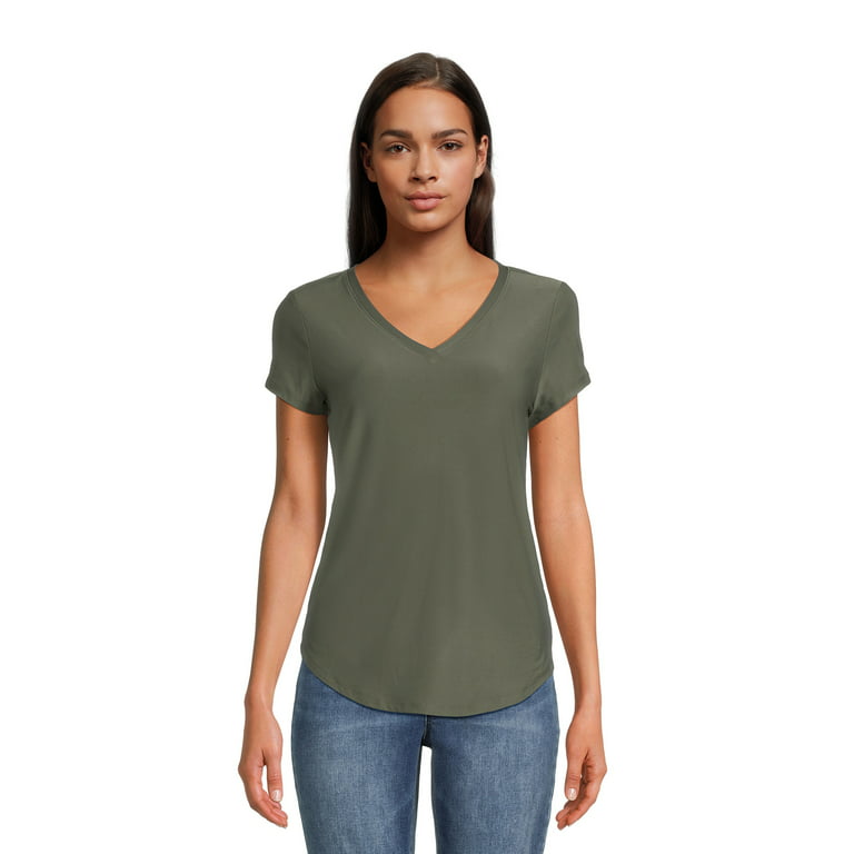 No Boundaries Women's Juniors Shirt Top Green Lace Up Front Size