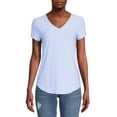thumbnail image 1 of No Boundaries Women's Junior's Brushed V-Neck Short Sleeve T-Shirt, 1 of 5