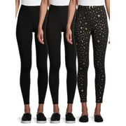 Women's Juniors Ankle Leggings 3-pack