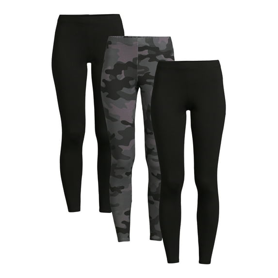 No Boundaries Women's Juniors Ankle Leggings 3-pack