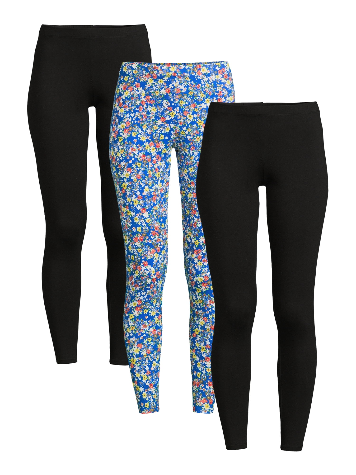 No Boundaries Women's Juniors Ankle Leggings 3-pack