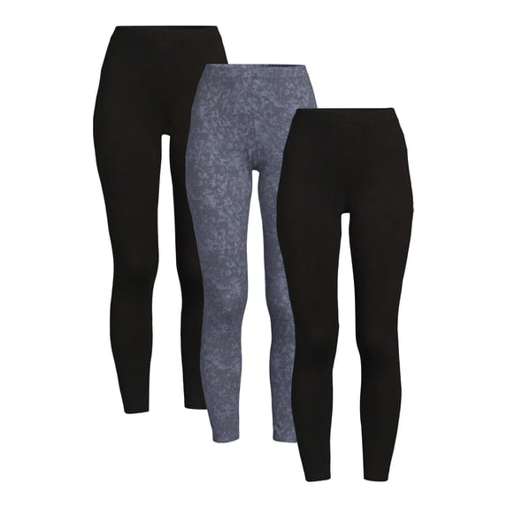 No Boundaries Women's Juniors Ankle Leggings 3-pack