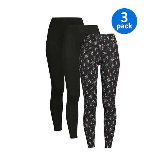 No Boundaries Women's Juniors Ankle Leggings 3-pack