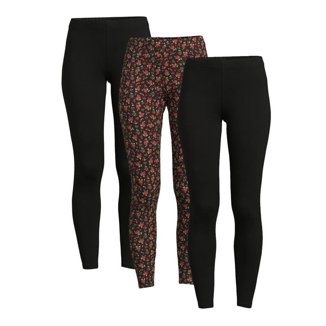 No Boundaries Women's Juniors Ankle Leggings 3pack