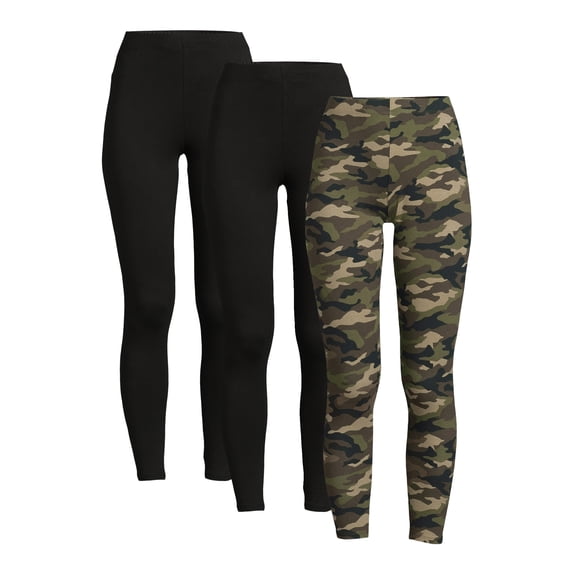 No Boundaries Women's Juniors Ankle Leggings 3-pack