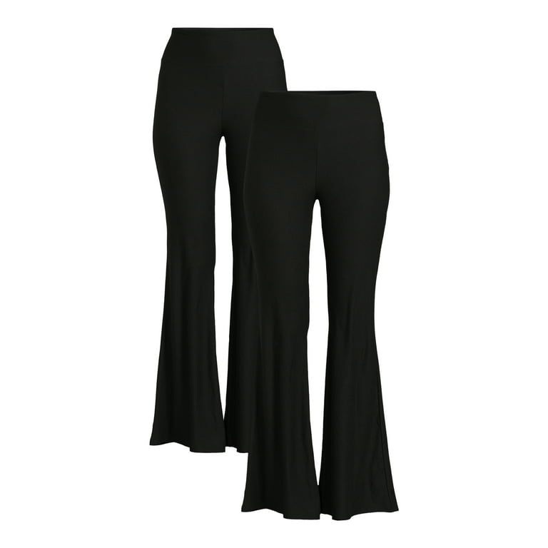 No Boundaries Women's Juniors Flare Pants 2-Pack, Sizes S-XXXL