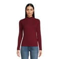 thumbnail image 1 of No Boundaries Women's Juniors Long Sleeve Mock Neck Top, Sizes XS-3XL, 1 of 5