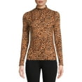 thumbnail image 1 of No Boundaries Women's Juniors Long Sleeve Mock Neck Top, Sizes XS-3XL, 1 of 5