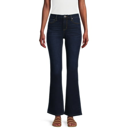 No Boundaries Women's Juniors Mid Rise Bootcut Jeans, Sizes 1-21