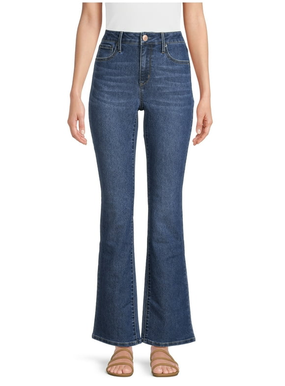 No Boundaries Women's Juniors Mid Rise Bootcut Jeans, Sizes 1-21