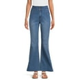 No Boundaries Women's Juniors Pintuck Flare Corduroy Pants, 31” Inseam