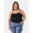 thumbnail image 1 of No Boundaries Lace Corset Top, Women’s and Women’s Plus, 1 of 5
