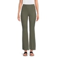 thumbnail image 1 of No Boundaries Women's Juniors Ribbed Flare Lettuce Hem Pants, Sizes S-XXXL, 1 of 5
