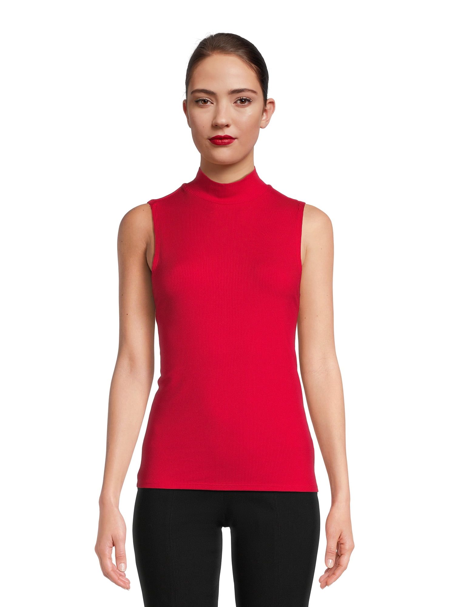 Women's Elegant Sleeveless Mock Neck Top main image 1