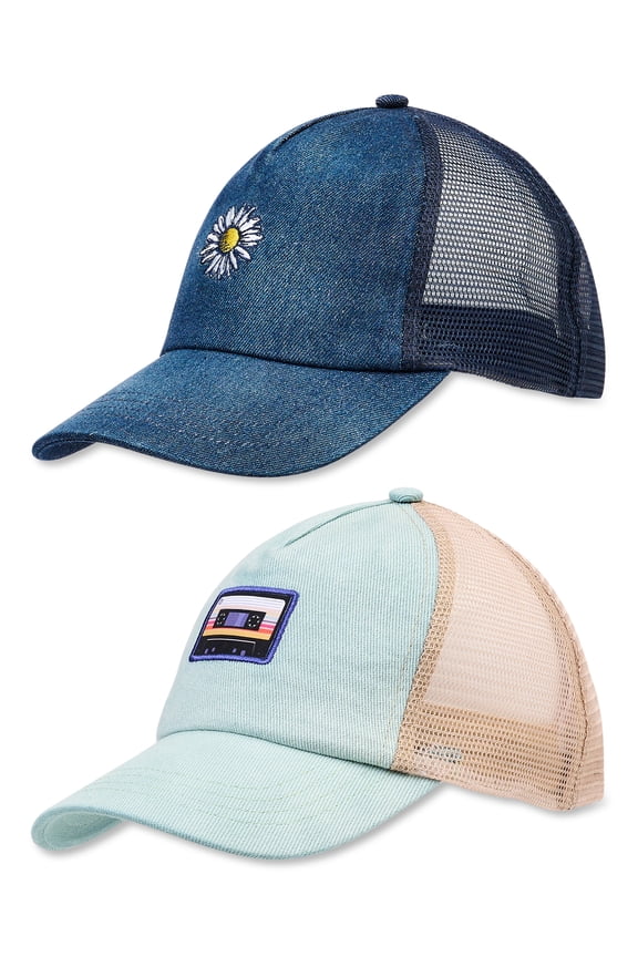 Women's Juniors Trucker Hats 2-Pack