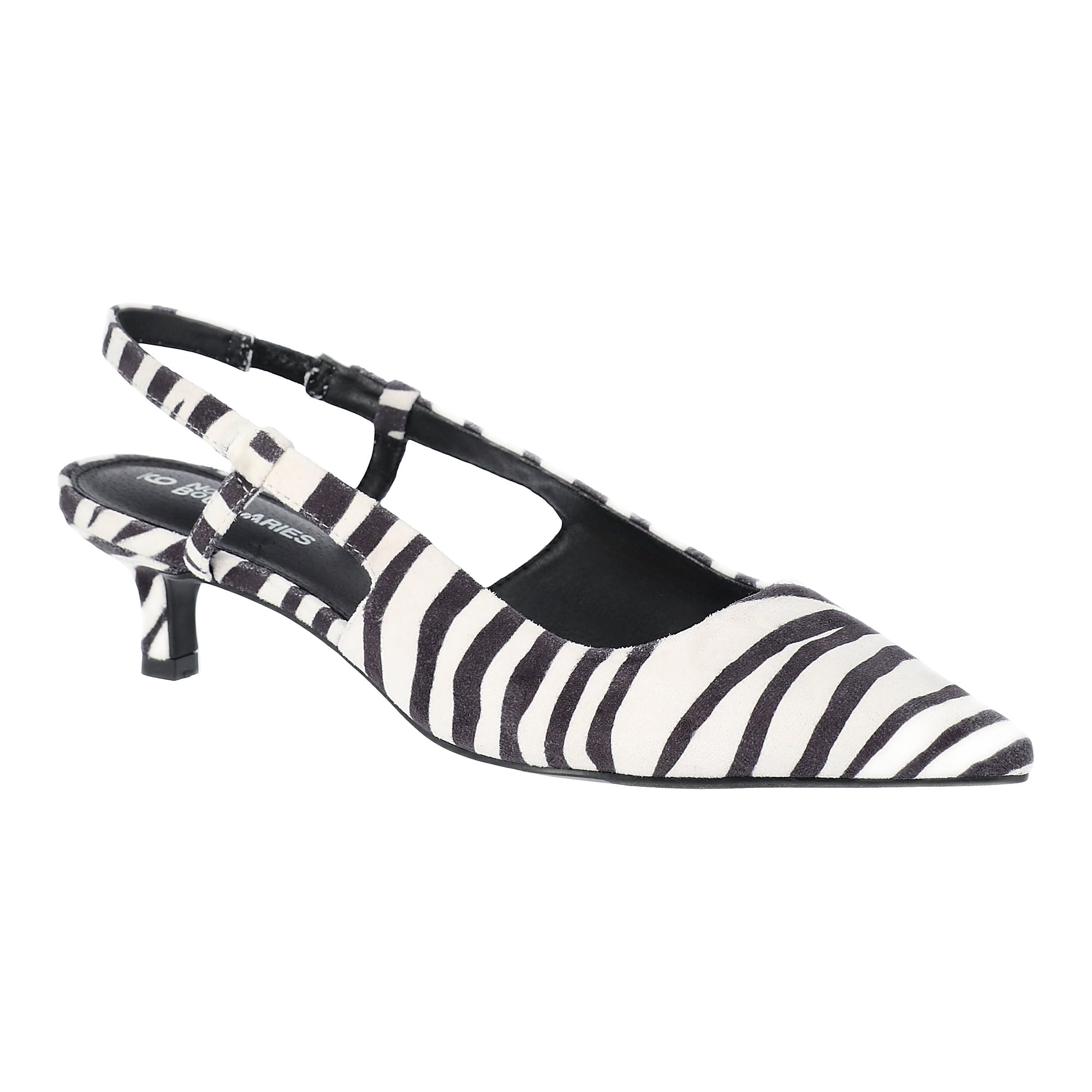 No Boundaries Faux Leather Slingback Kitten Heels, Women's