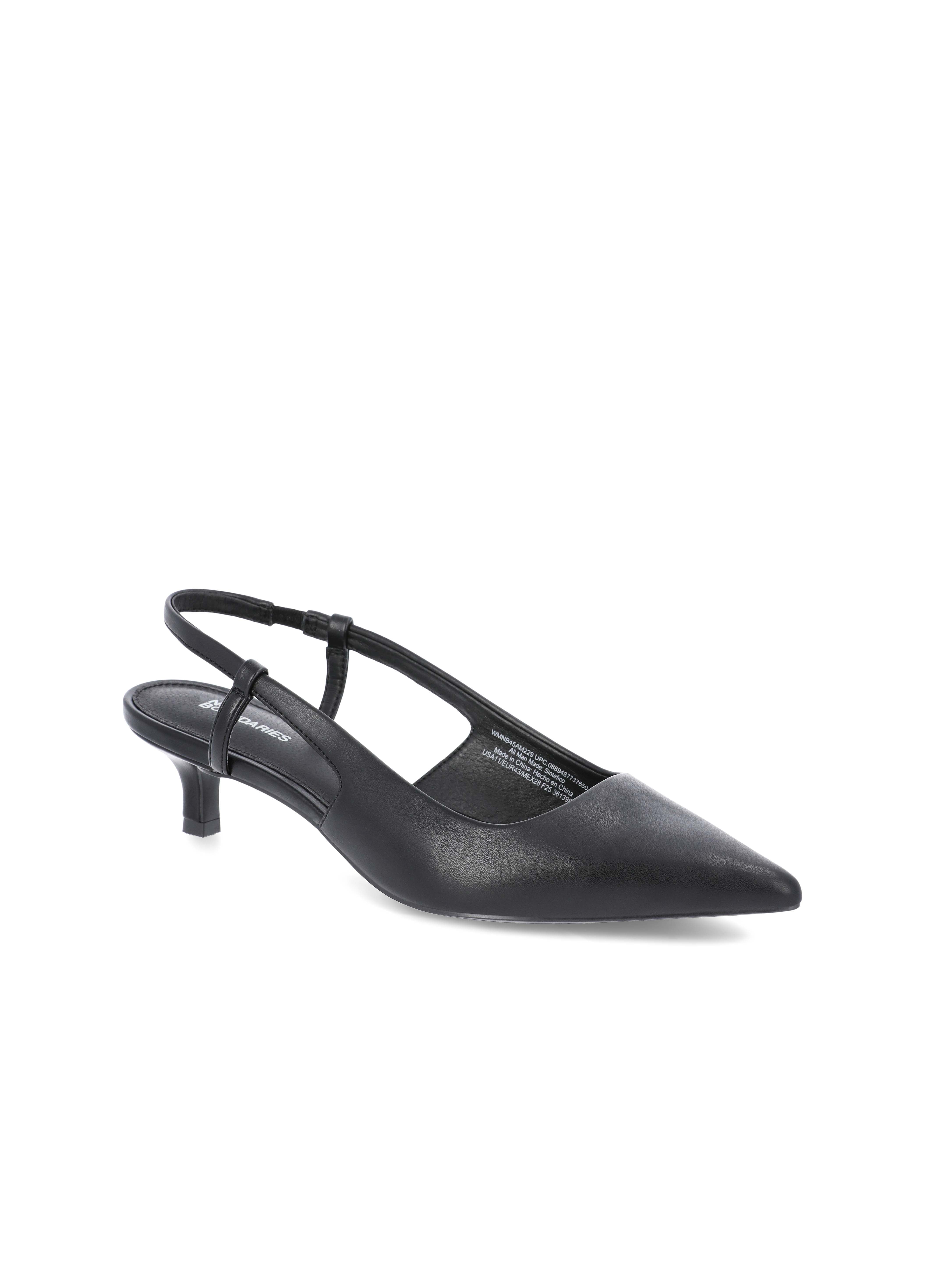 No Boundaries Faux Leather Slingback Kitten Heels, Women's