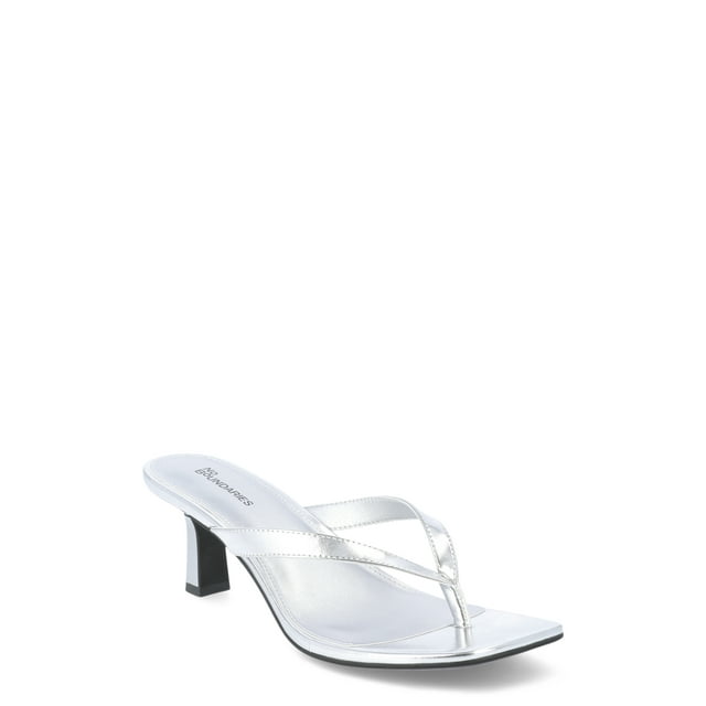 No Boundaries Women's Kitten Heel Thong Sandal
