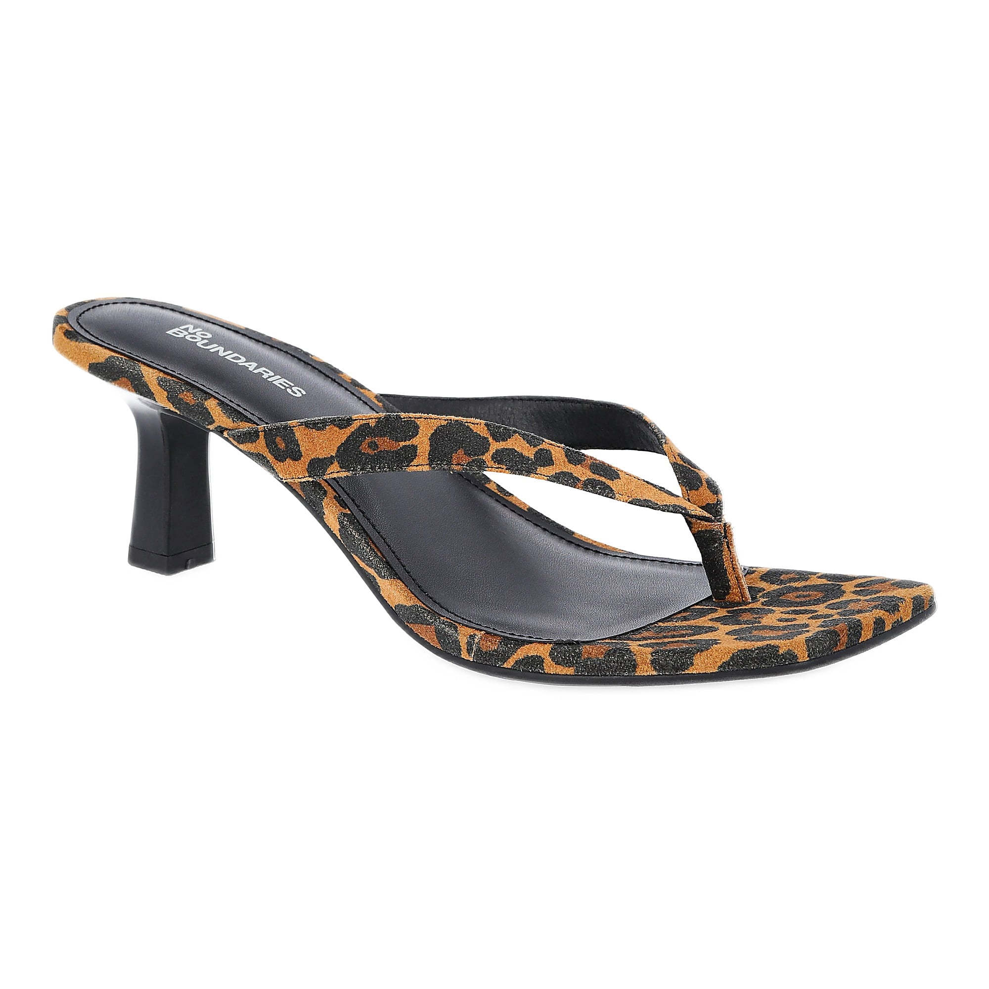 No Boundaries Women's Kitten Heel Thong Sandal