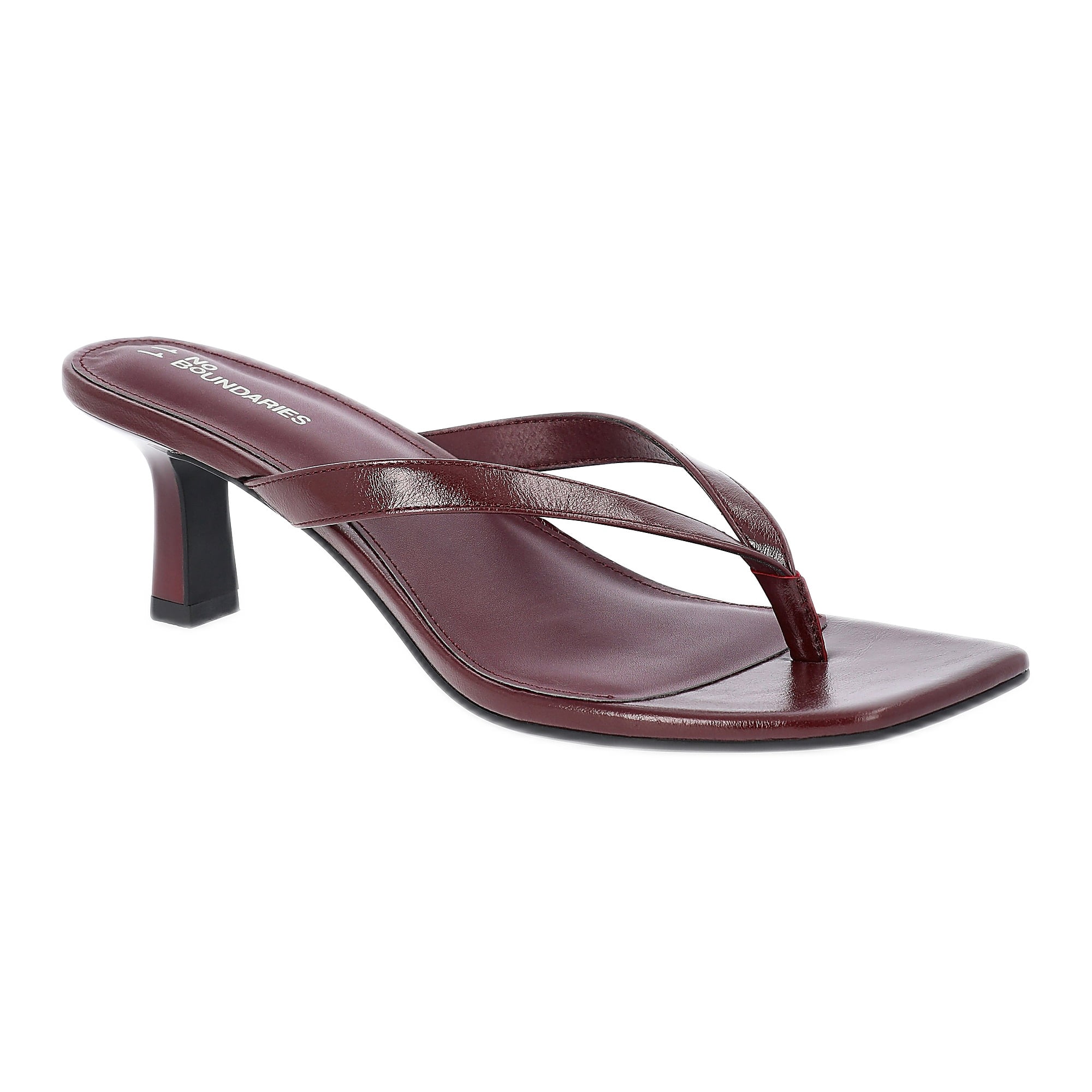 No Boundaries Women's Kitten Heel Thong Sandals