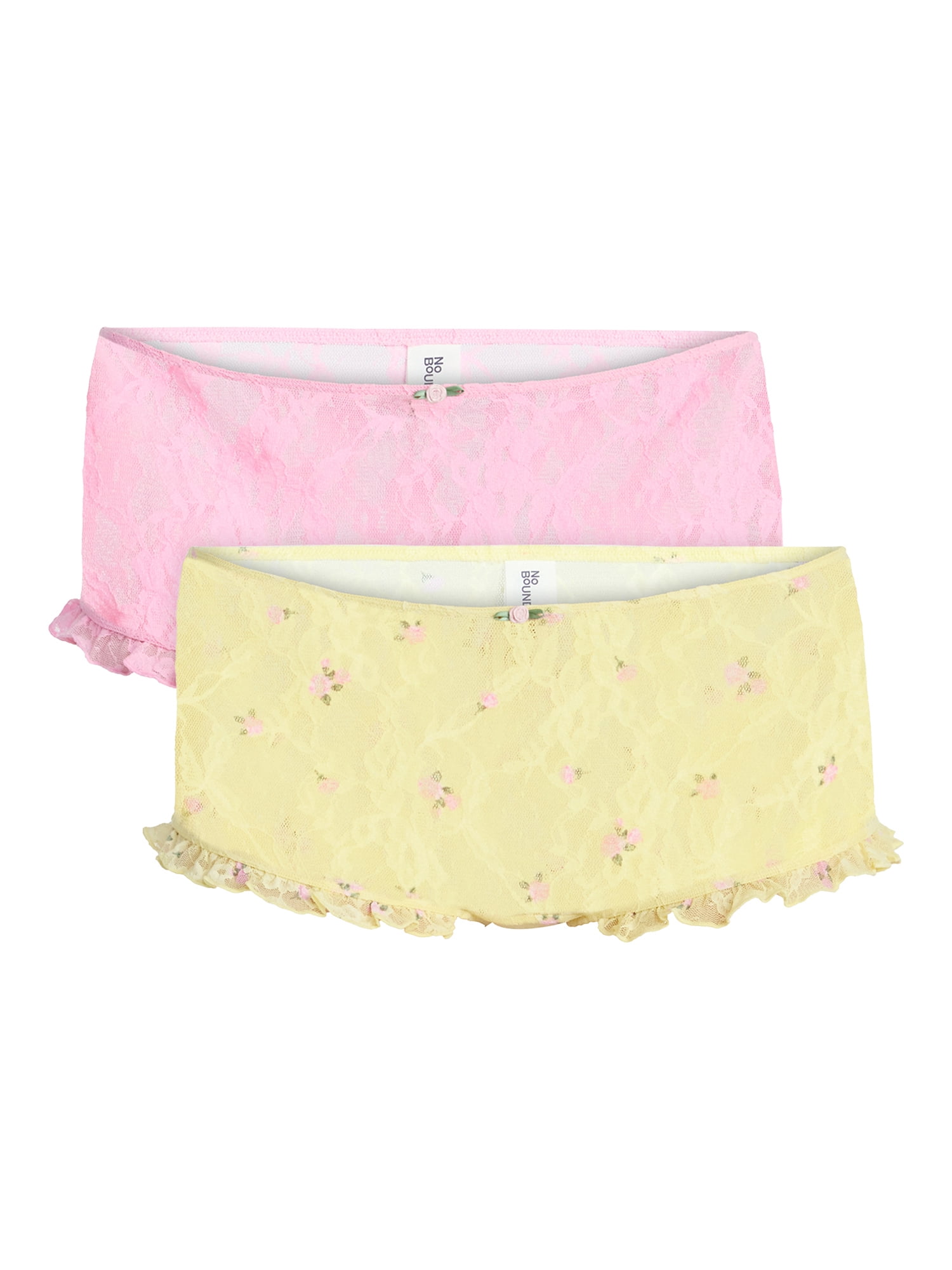 No Boundaries Lace Boyshort Panties, 2-Pack, Women's XS-XXXL