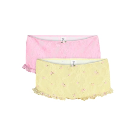 No Boundaries Lace Boyshort Panties, 2-Pack, Women's XS-XXXL