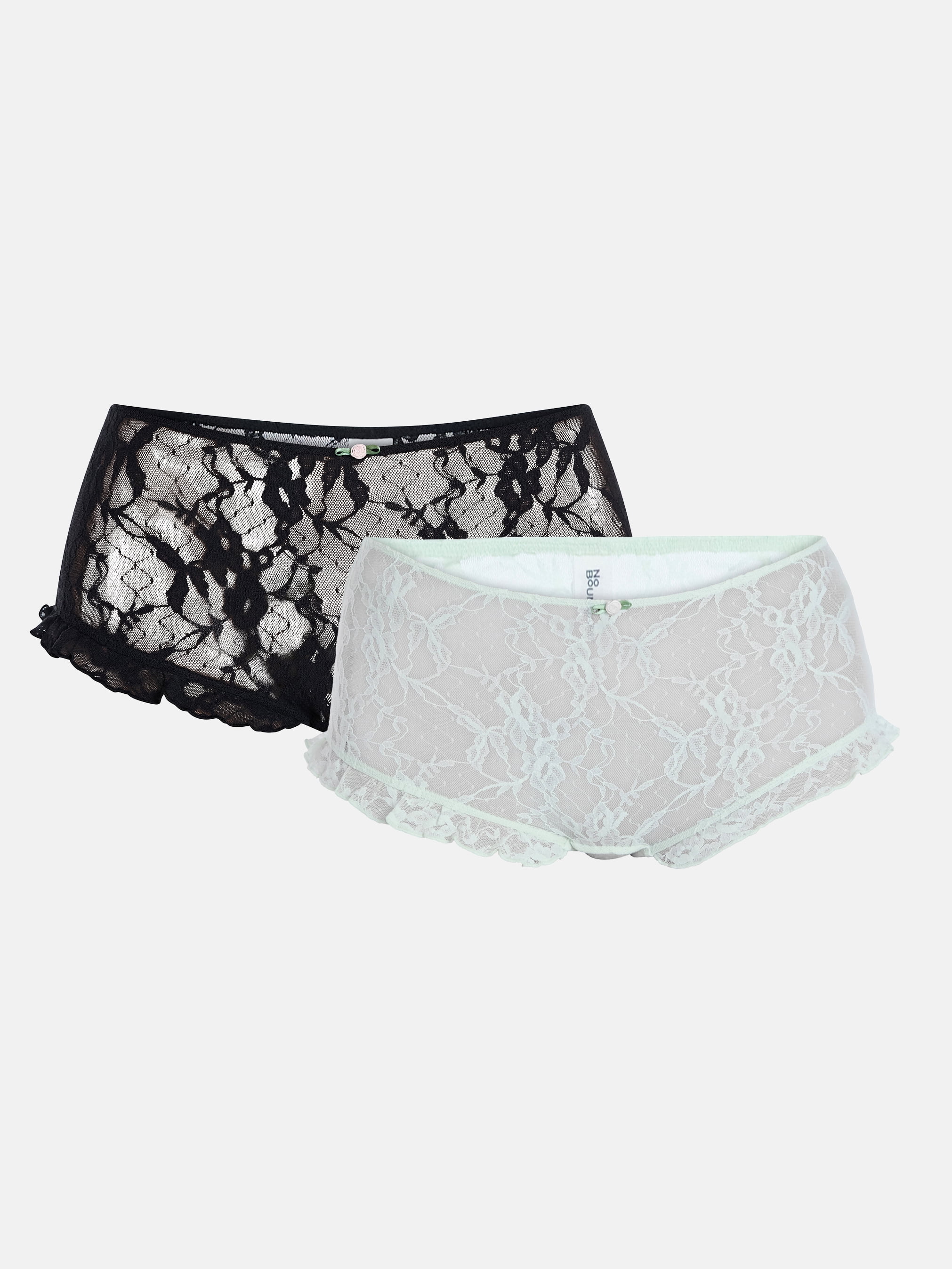 No Boundaries Lace Boyshort Panties, 2-Pack, Women's XS-XXXL