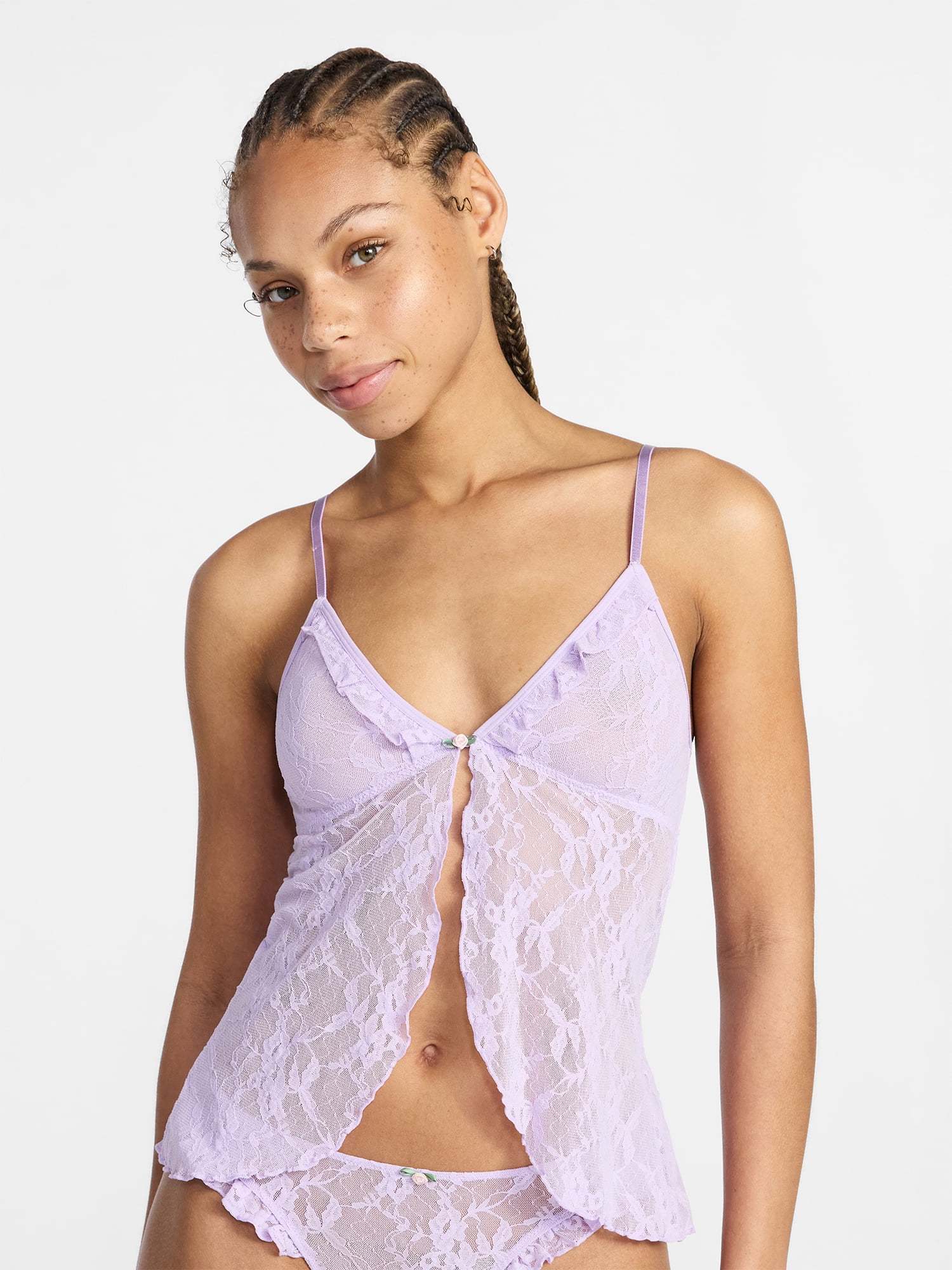 No Boundaries Lace Flyaway Cami Top, Women's XS-XXXL - Walmart.com