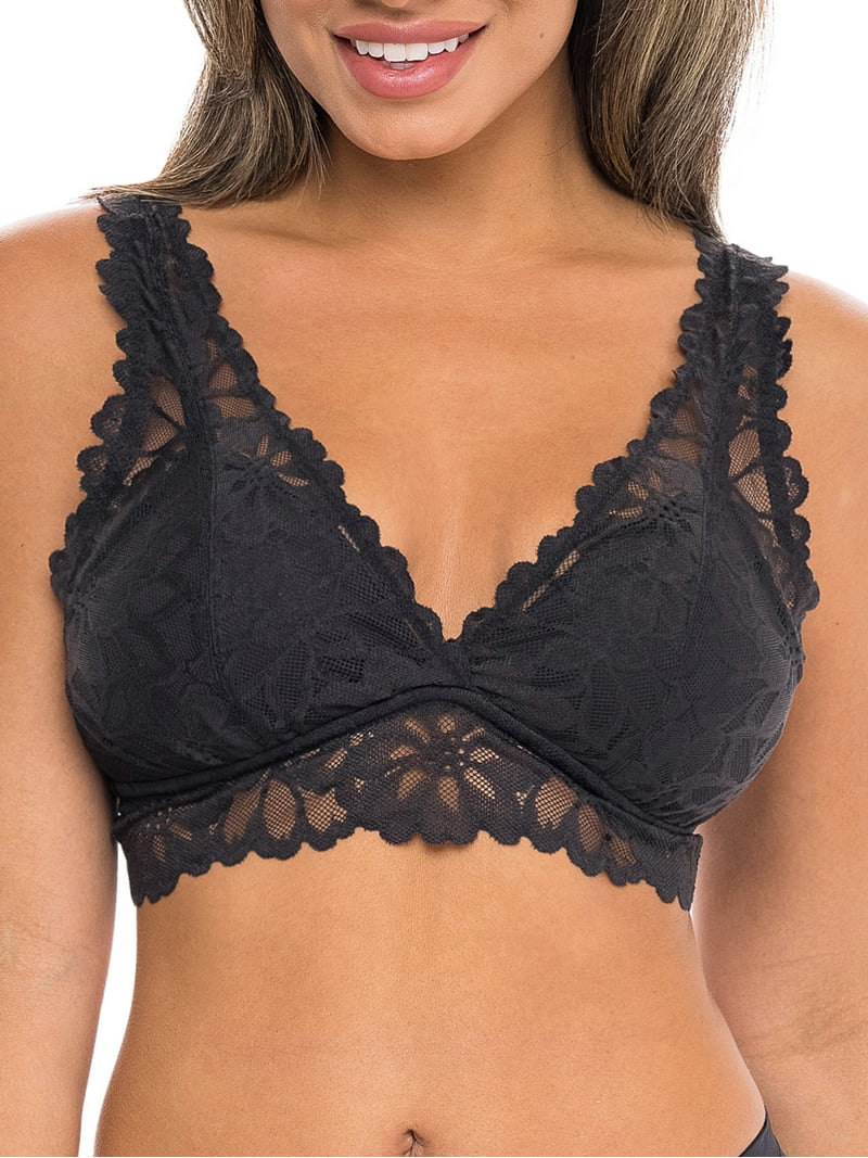 No Boundaries Lace Bralette Floral Lace Push Up Bra