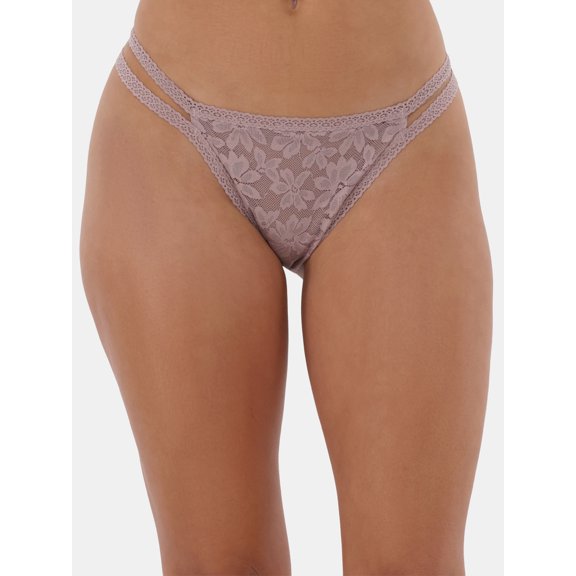 No Boundaries Women's Lace Strappy Cheeky Panty, Sizes XS to XXXL