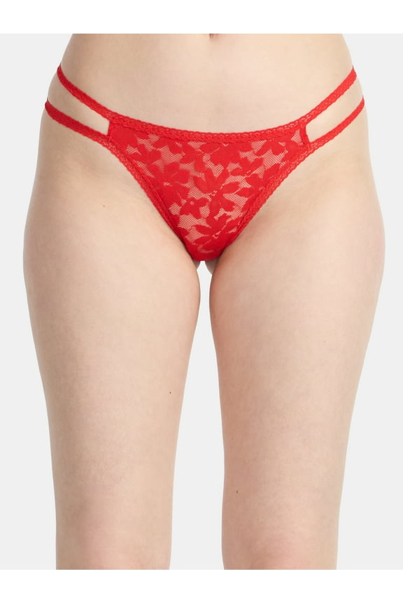 Lace Strappy Thong Panties, Women's