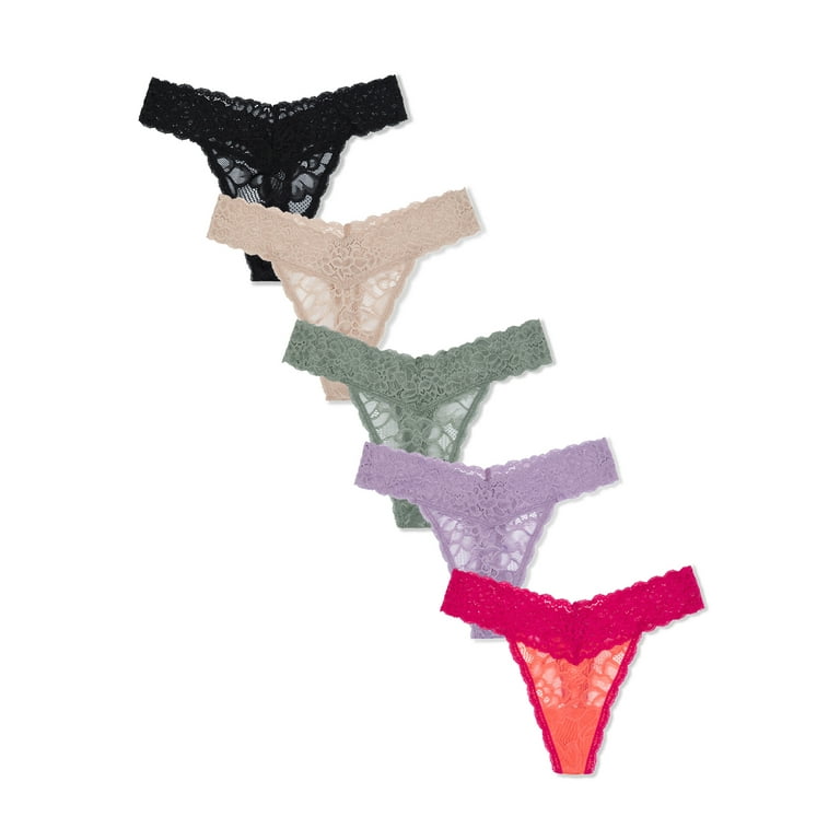 Victoria's Secret Lace Waist Cotton Thong Panties ~ 6 Colors ~ Size L ~  Choose