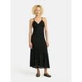 thumbnail image 1 of No Boundaries Triangle Maxi Dress with Lace Trim, Women's, 1 of 4