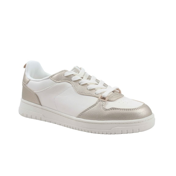 No Boundaries Women's Lace Up Court Sneakers