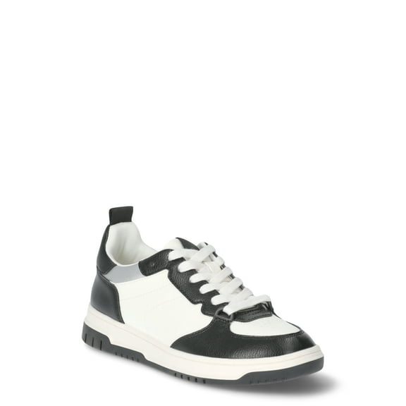 No Boundaries Women's Lace Up Court Sneakers