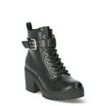 thumbnail image 1 of No Boundaries Women's Lace Up Motto Boot, Wide Width Available, 1 of 7