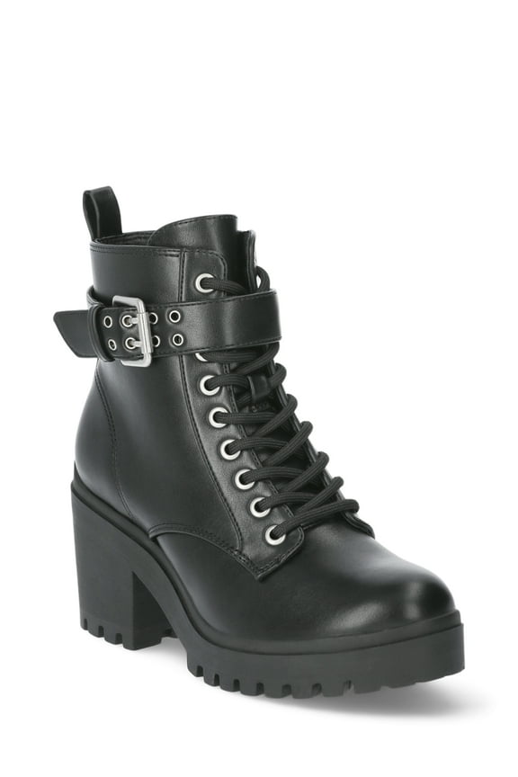 Women's Lace Up Motto Boot, Wide Width Available