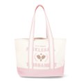thumbnail image 1 of No Boundaries Women’s Large Canvas Tote, Light Coarl Pickleball, Women’s, 1 of 5
