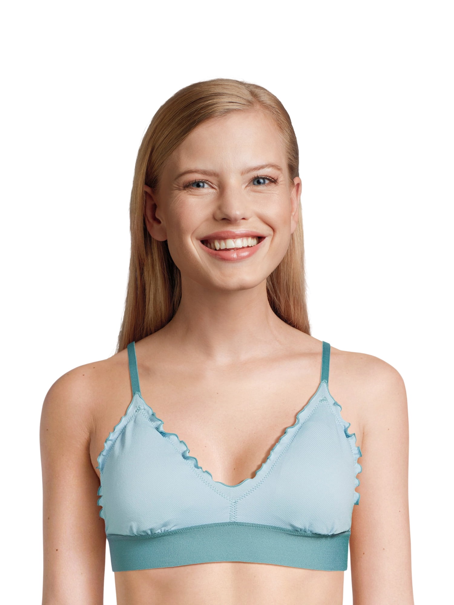 SCALLOPED EDGE TRIANGLE BRALETTE WITH BOW FRONT BOTANICAL BALLADS