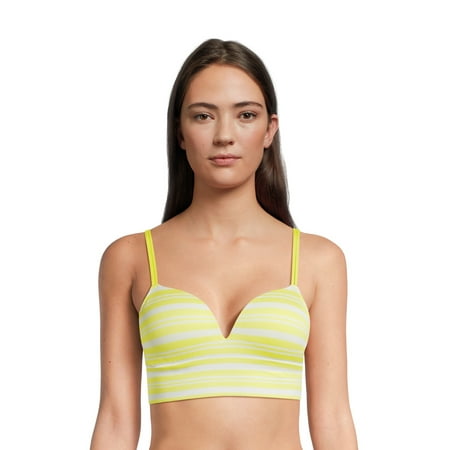 No Boundaries Women's Light Lift Wirefree Seamless Ribbed Bra, Sizes S-XXXL