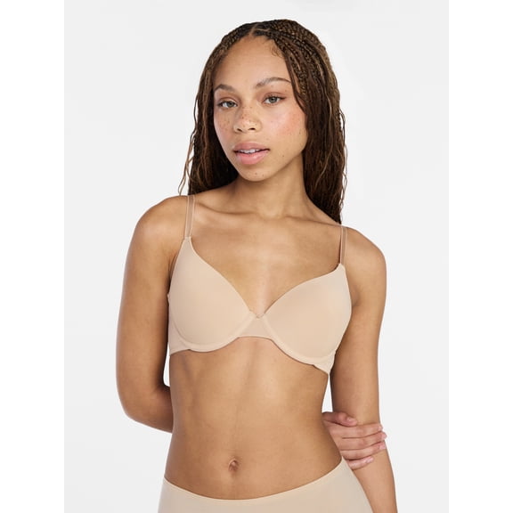 No Boundaries Lightly Lined Underwire T-Shirt Bra, Women's 34A to 40DDD
