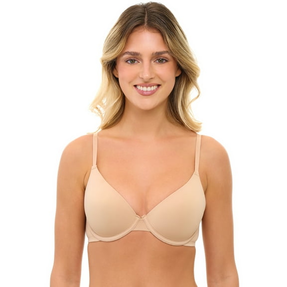No Boundaries Women's Lightly Lined Underwire T-Shirt Bra, Sizes 34A to 40DDD