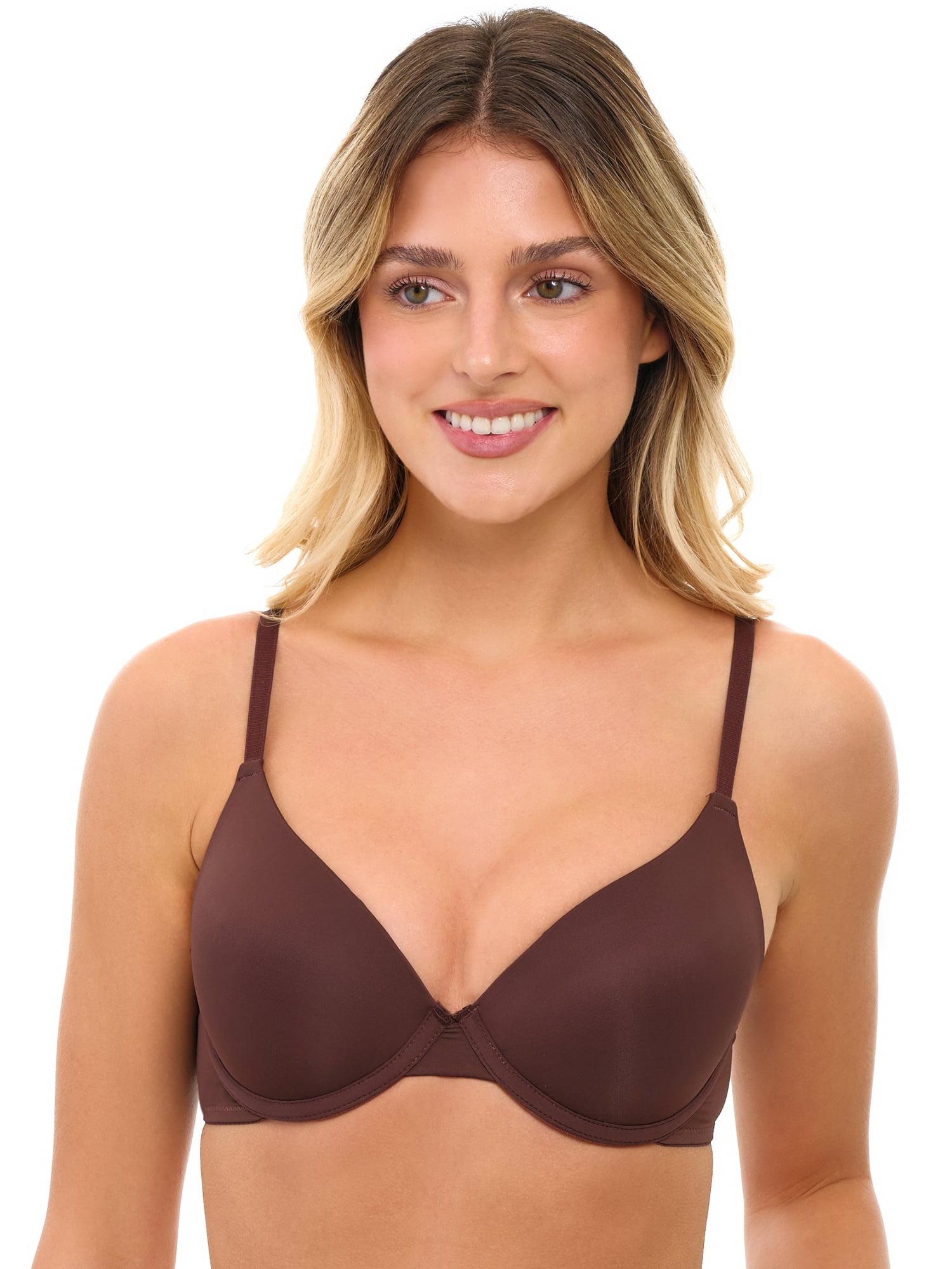 No Boundaries Lightly Lined Underwire T-Shirt Bra, Women's 34A to 40DDD