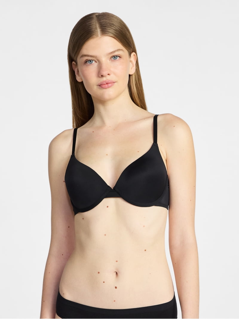 No Boundaries Women's Lightly Lined Underwire T-Shirt Bra, Sizes No Boundaries Women's Lightly Lined Underwire T-Shirt Bra, Sizes