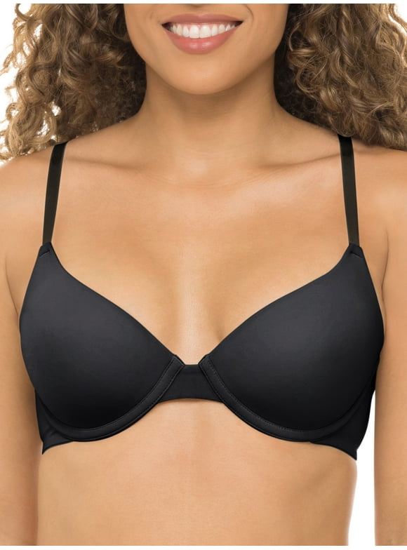 No Boundaries Women's Lightly Lined Underwire T-Shirt Bra, Sizes 34A to 40DDD