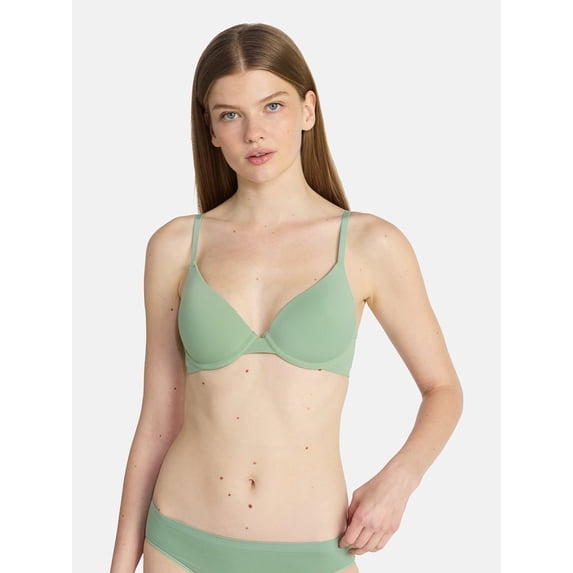 No Boundaries Lightly Lined Underwire T-Shirt Bra, Women's 34A to 40DDD